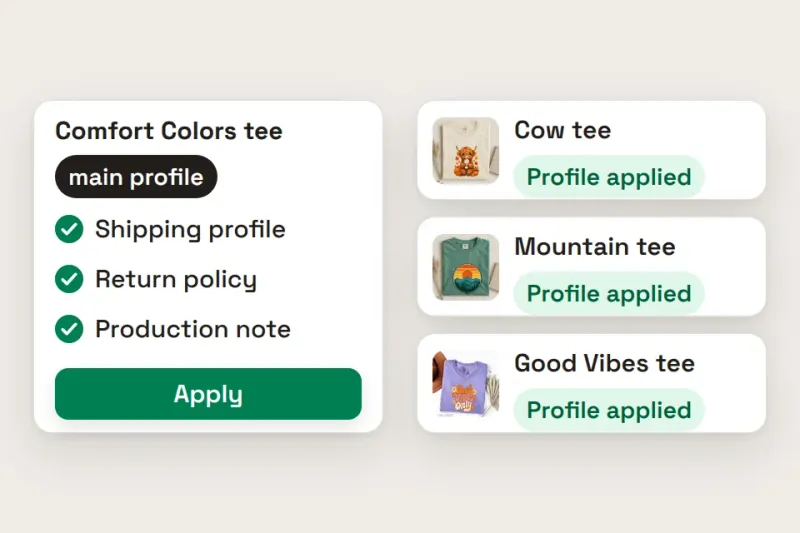 Podinfly listing profiles screen