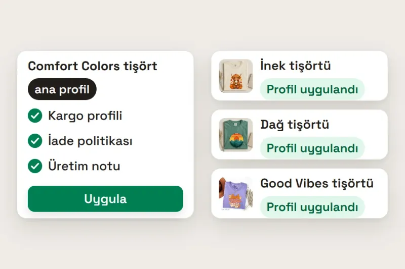 Podinfly liste profilleri ekranı